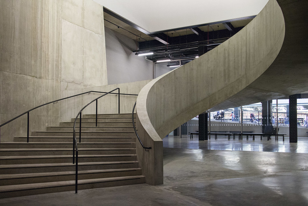 London Tate Modern interior, spiral staircase 